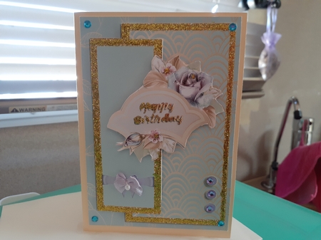 Art Deco Layered Card Front by Diane Carbis