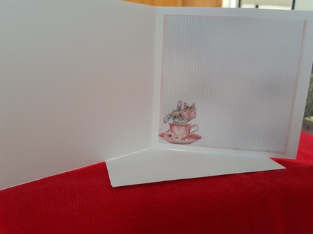 Matching insert for the design sheet - Pink Bunny in a Teacup by Diane Carbis