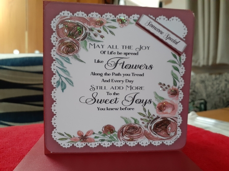 Lilac Roses and Quote  by Diane Carbis