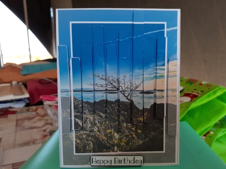 SLAT CARD - TREE BY SEA by Diane Carbis
