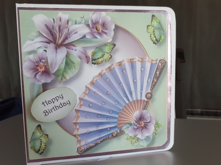 The Lilac Fan 8x8 by Diane Carbis