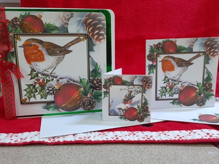 8x8 the Christmas robin choice of scenes mini kit by Diane Carbis