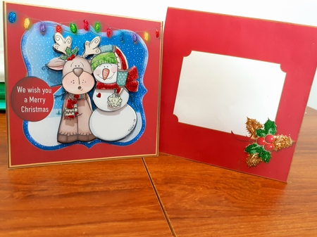 We Wish You a Merry Christmas - Tent Card  by Diane Carbis