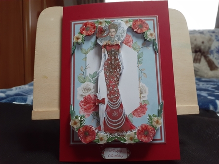 Vintage Lady In Diamante Dress by Diane Carbis