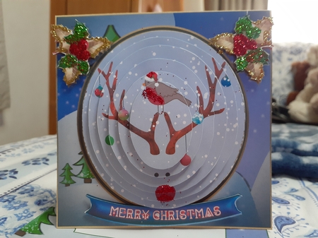 Rudolph & Robin - Tent Pyramid Card by Diane Carbis