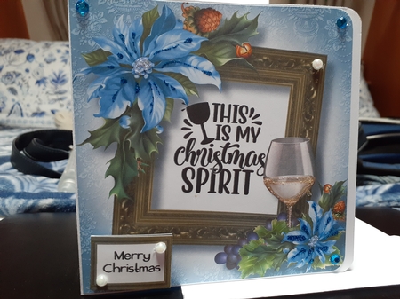 Christmas Wine Quote 3 8x8 by Diane Carbis
