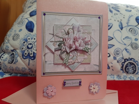 Rose bloom 6x6 card by Diane Carbis