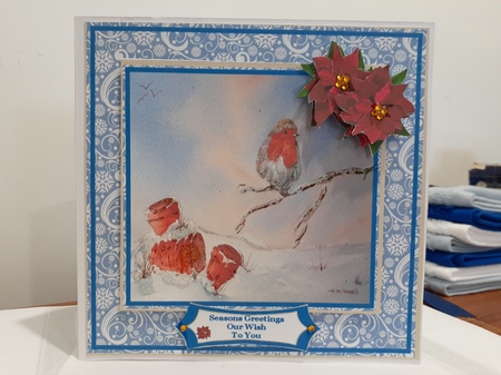 Red Robin In The Garden - 8x8 Mini Kit by Diane Carbis