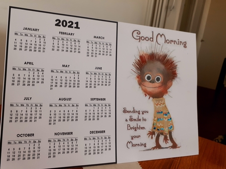 2021 Calendar Good Morning cheer by Diane Carbis