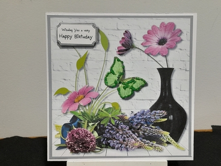 Floral Card Topper by Diane Carbis