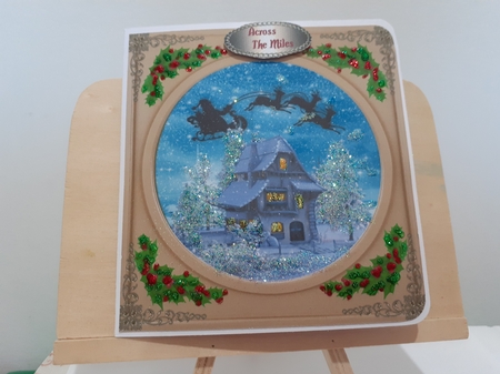 3 Gold Santa the magic of Christmas card fronts/toppers 7 by Diane Carbis