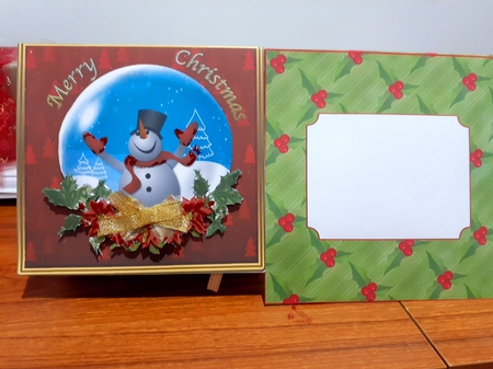 Snowman Globe - Tent Card by Diane Carbis