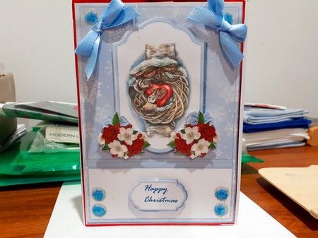 Beautiful  Christmas Wreath   A5  by Diane Carbis