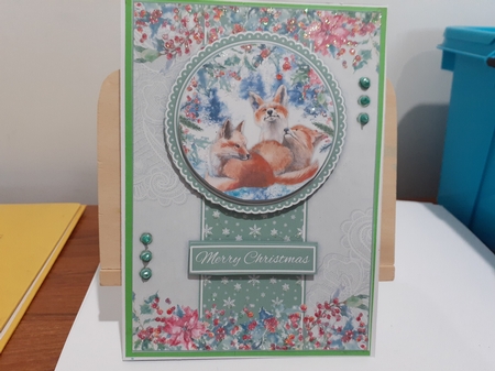 A5 Foxes Quick Card by Diane Carbis
