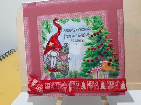 3 Christmas gnome card fronts/toppers by Diane Carbis
