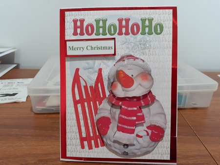 Ho Ho Ho Let it Snow Topper with Decoupage by Diane Carbis