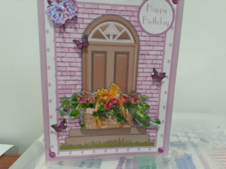 Birthday greeting card with flowers by Diane Carbis