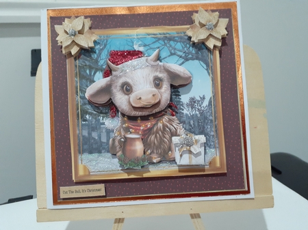 Christmas Bull Mini Kit by Diane Carbis