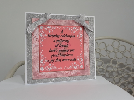 3 A Birthday celebration verse card front/toppers by Diane Carbis
