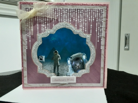HERE KITTY KITTY ( Funny Cat  on Moon ) by Diane Carbis