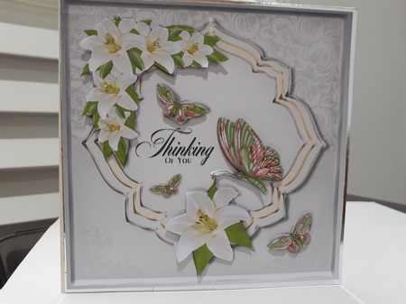Butterflies and Lilies Sympathy Card by Diane Carbis
