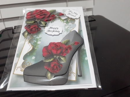 Fabulous Shoes - Red Roses A5 by Diane Carbis