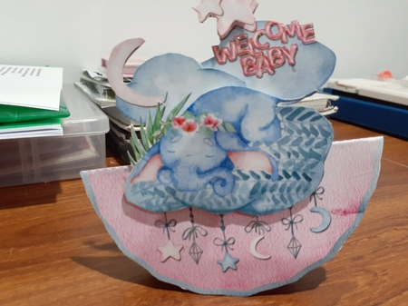 KPD202101c061-WobbleCard-WelcomeBaby-Elephant1 by Diane Carbis