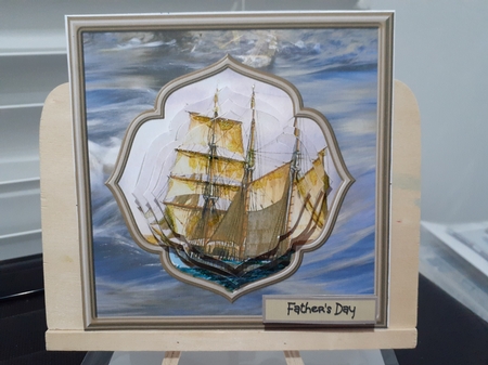 Sailing ship 6x6 by Diane Carbis
