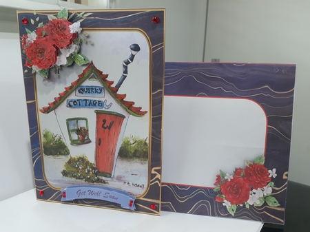 Quirky Cottage 2  Cut and Fold Card   - Multi Occasions Card  by Diane Carbis
