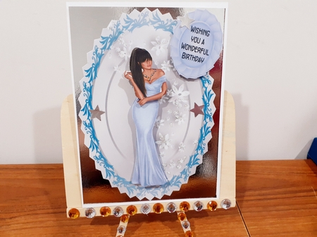 Lovely Ladies 2 - 7x 5 inch oval topper with decoupage by Diane Carbis