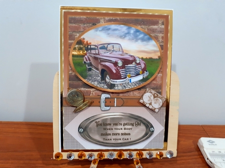 Framed vintage car card front 7(n) by Diane Carbis