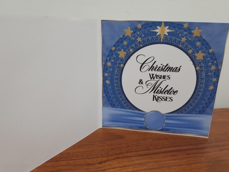 Blue Christmas verse with bow insert 3 by Diane Carbis