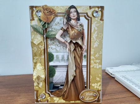 Art Deco Lady Cathy 4 Sheet mini Kit Gold by Diane Carbis