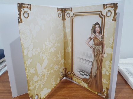 Art Deco Lady Cathy 4 Sheet mini Kit Gold by Diane Carbis