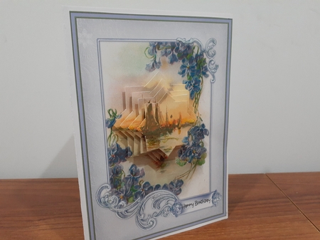Sunset sailing A5 card by Diane Carbis