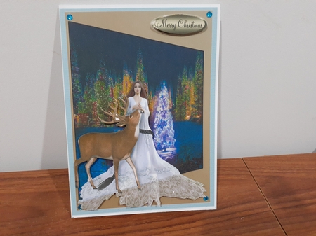 lady and the stag by Diane Carbis