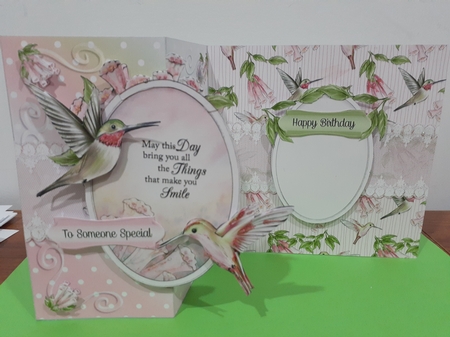 Hummingbird Fold Back Card Kit-4 by Diane Carbis