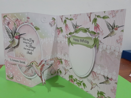 Hummingbird Fold Back Card Kit-4 by Diane Carbis