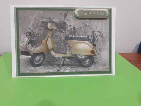 Vintage Vespa Scooter  All Occasions Quick Card by Diane Carbis