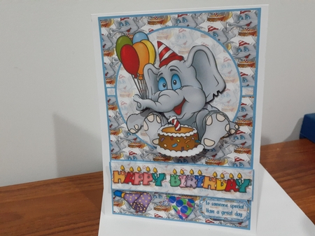 Elephant birthday wishes A5 by Diane Carbis