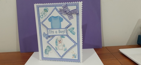 Two squares Baby Boy by Diane Carbis