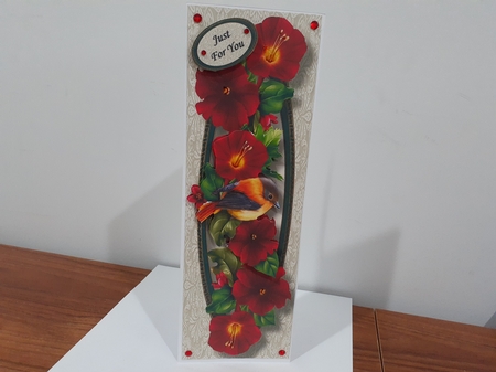 Tall Rich Red Flowers Lge DL by Diane Carbis