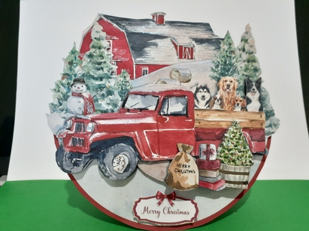 DOGS DAY OUT rocker card by Diane Carbis