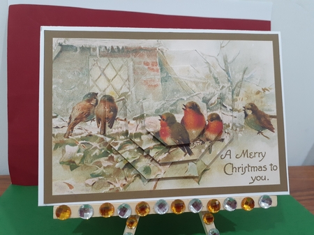 Christmas Birds Octagon Pyramid by Diane Carbis