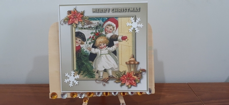 Vintage Christmas Playful Kids Topper by Diane Carbis