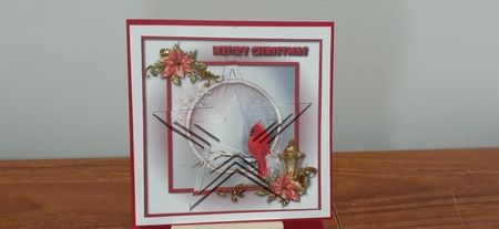 Christmas Cardinal Star Pyramid by Diane Carbis