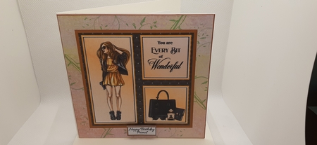 8x8 Every Bit Wonderful 2 Card Front, Gift Tag & Sentiments  by Diane Carbis