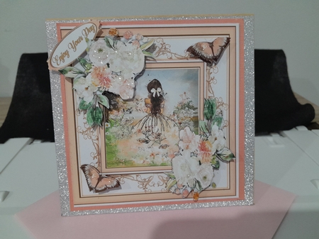 7x7 Mini Kit, Beautiful Girl In the Garden 3 by Diane Carbis