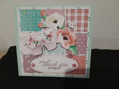 Thank You For Being You 7.5 Inch Card Front  by Diane Carbis