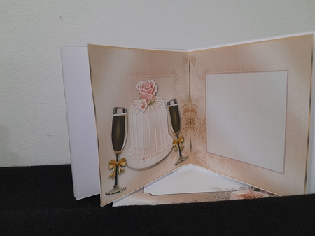Happy Wedding Day - Cut & Fold Card with Stand Out Front Panel. by Diane Carbis